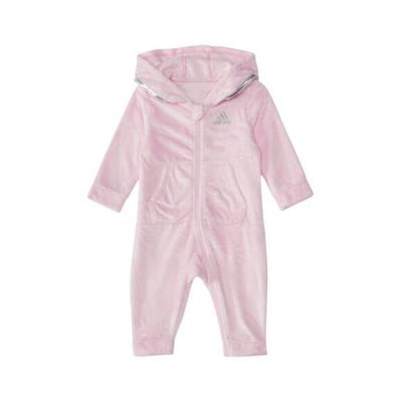 Adidas Baby  Long Sleeve Silken Fleece Coverall  9 month Pink NWT - Picture 1 of 6